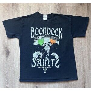 Vintage Boondock Saints Movie Promo Black Large Tee Shirt